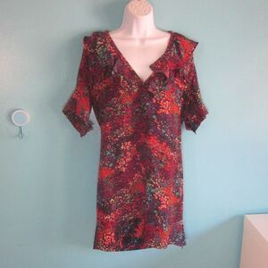 SILK Floral Dress Originally Barneys CO-OP Size M Rebranded KZ Mini Pullover